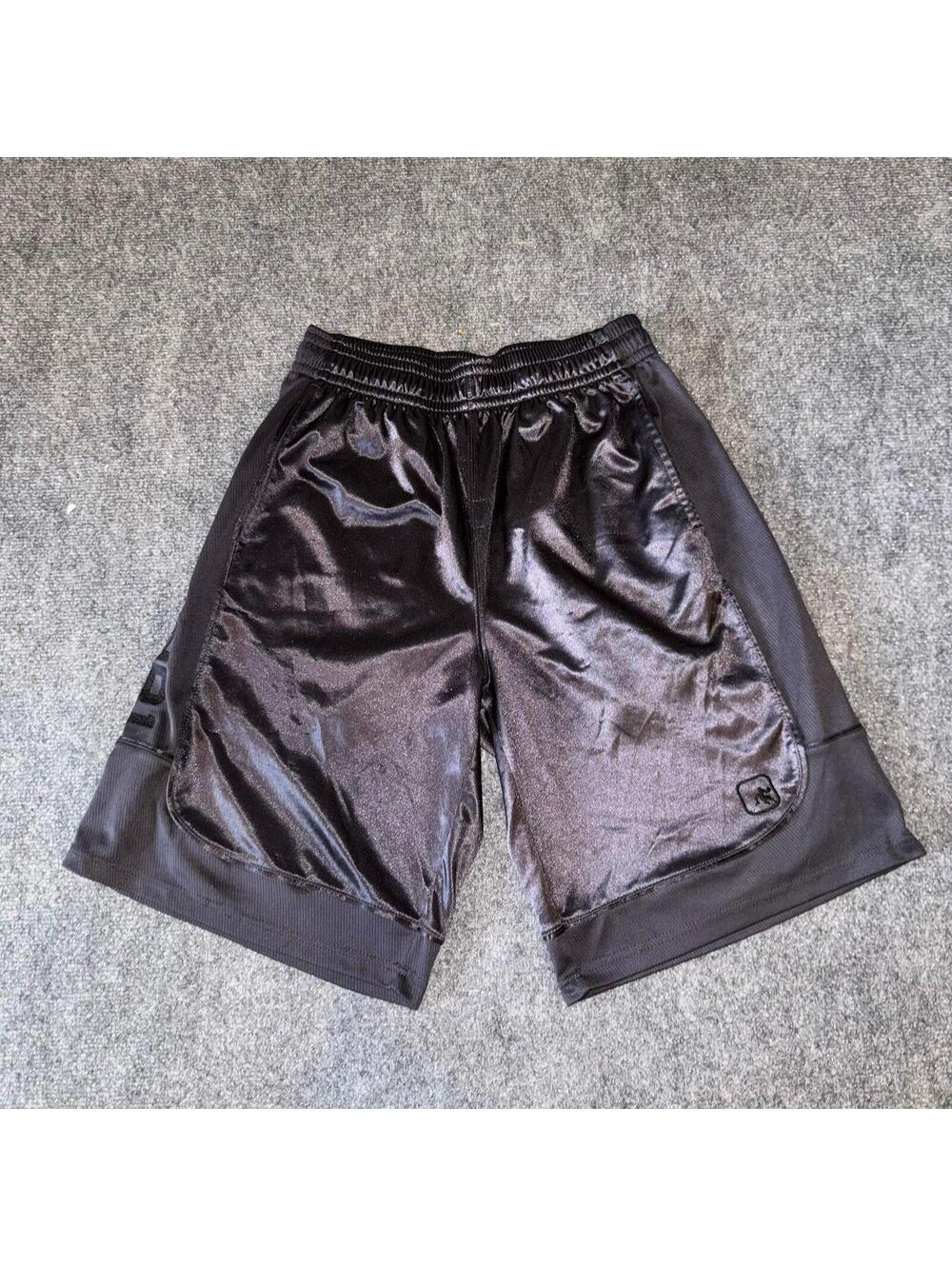 AND1 Baggy Black Dazzle Hoop Shorts Mens MD Vtg y2k 90s Rare